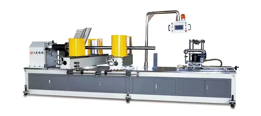 Máquina para fabricar tubos de papel de 4 cabezales